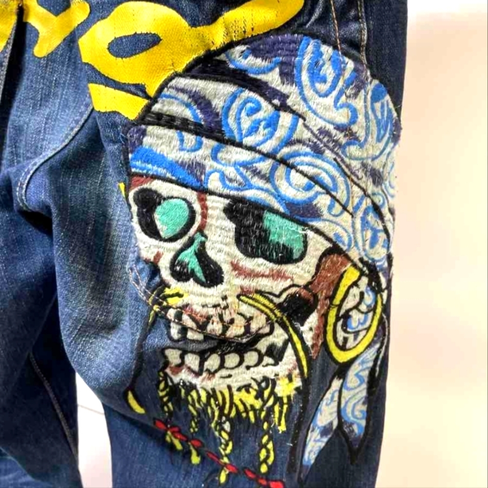 Ed hardy bandana skull jeans
